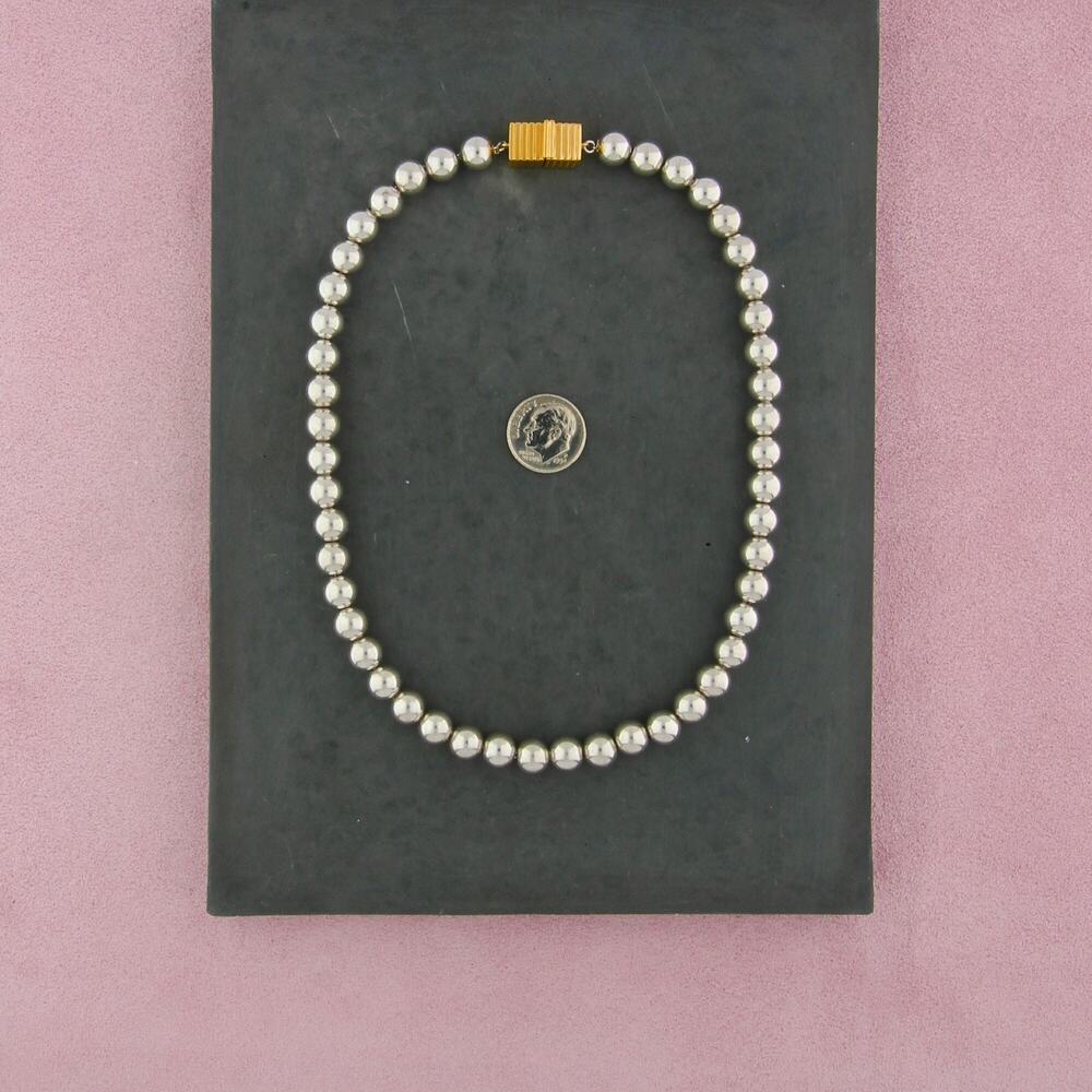 ivi los angeles sterling silver kelly bead necklace size 15.5in - Picture 2 of 3